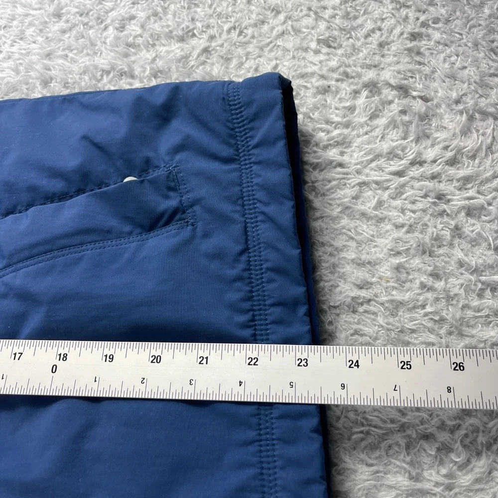 LL Bean Mens L REG Blue Nylon Polyester Insulated Vest Lightweight Full Zip